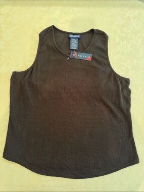 Vintage Catalina Black Ribbed Stretch Tank Top